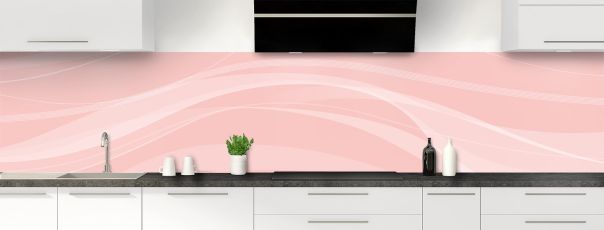 Crédence de cuisine Voilage couleur Quartz rose panoramique