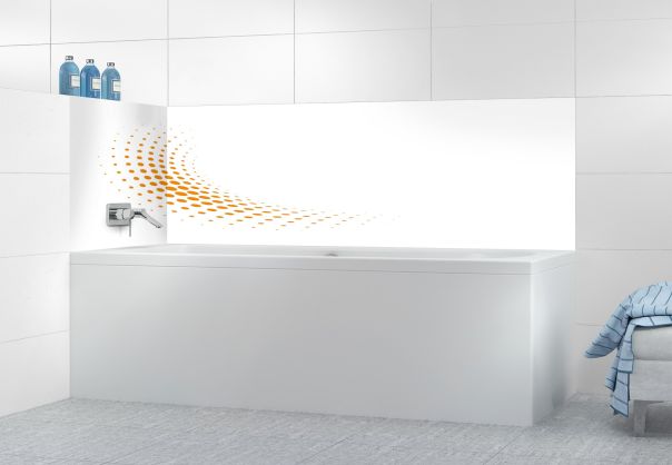 Panneau de bain Nuage de points couleur Citrouille motif inversé