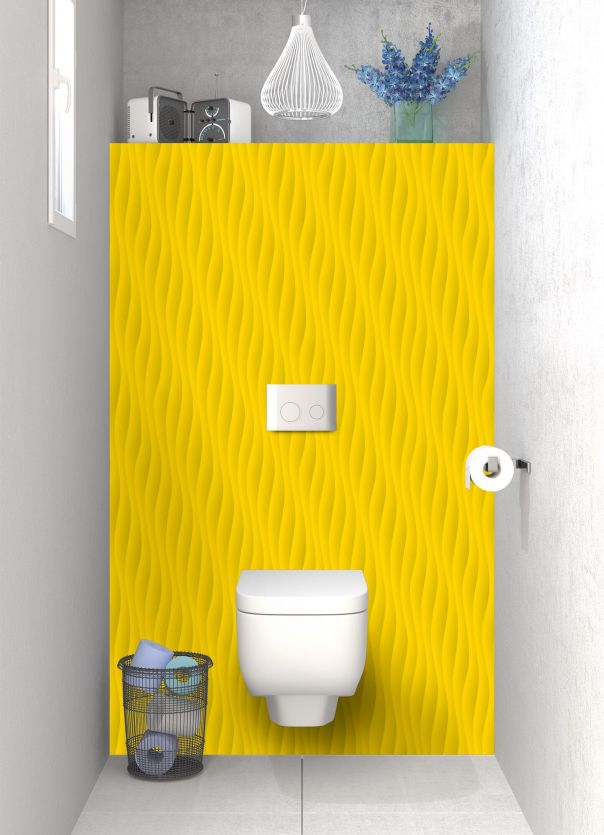 Panneau WC Ondes couleur Mimosa