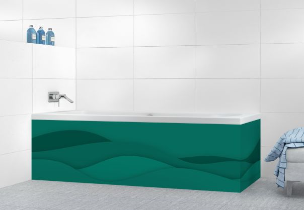 Panneau tablier de bain Vagues couleur Vert jade