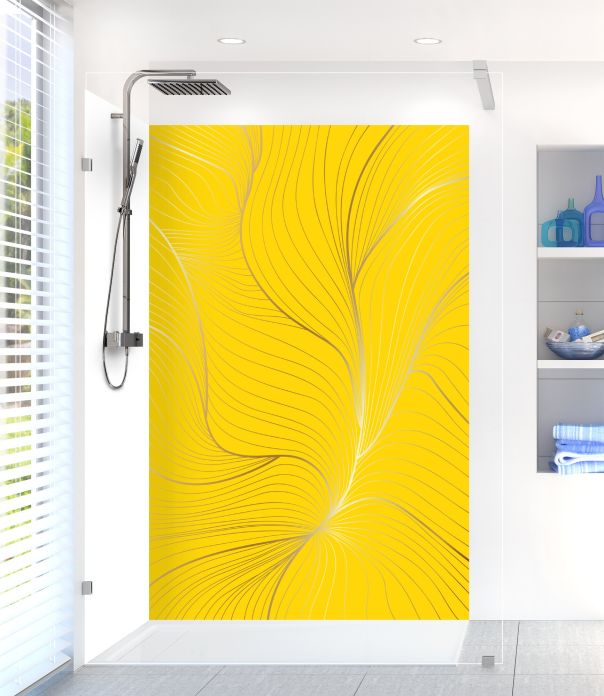 Panneau de douche Volupté couleur Mimosa motif inversé