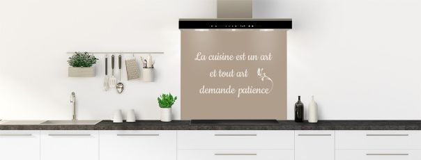 Crédence de cuisine Citation  couleur Mulot fond de hotte