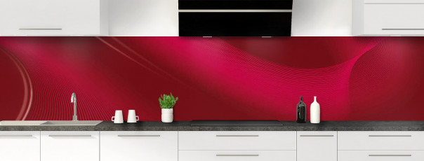 Crédence de cuisine Volute couleur rouge pourpre panoramique motif inversé