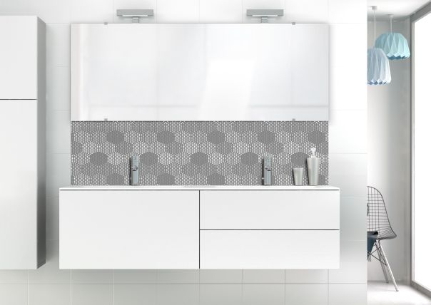 Panneau vasque Camaïeu hexagone couleur Gris pierre