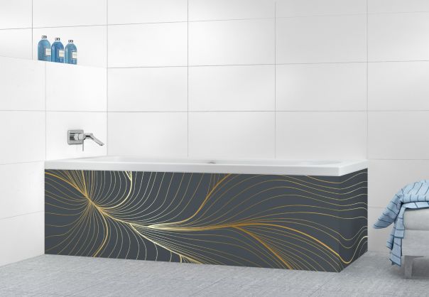 Panneau tablier de bain Volupté couleur Gris anthracite motif inversé