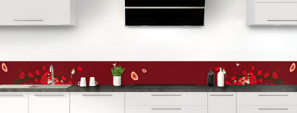 Crédence de cuisine Cerisier japonnais couleur rouge pourpre dosseret