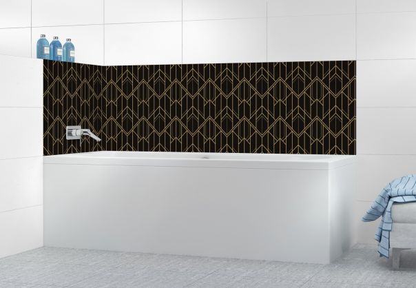 Panneau de bain Gatsby doré couleur Noir