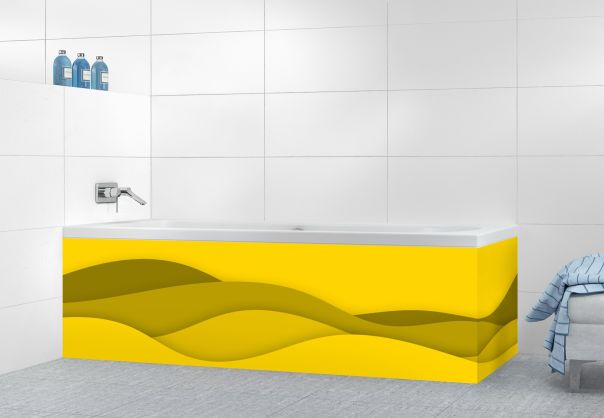 Panneau tablier de bain Vagues couleur Mimosa