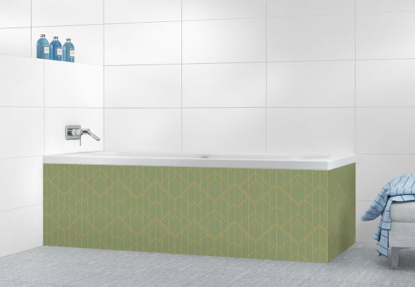 Panneau tablier de bain Gatsby doré couleur Vert sauge