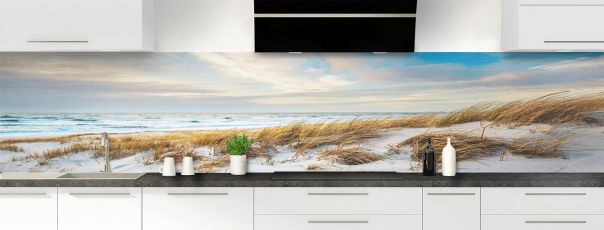 Photo d'une crédence inspirée des dunes pour une ambiance de voyage et d'évasion dans votre cuisine