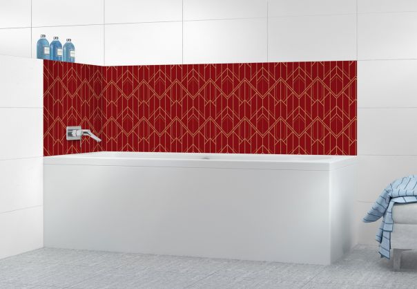 Panneau de bain Gatsby doré couleur Rouge grenat