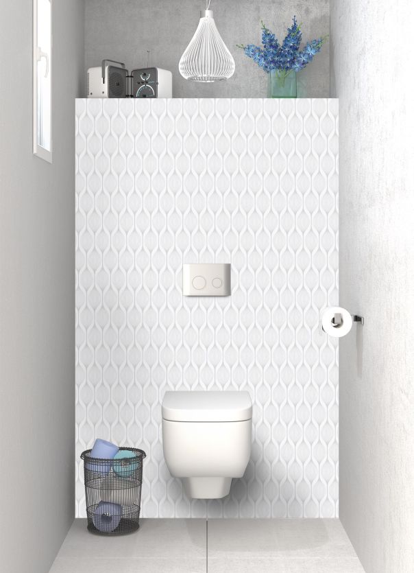 Panneau WC Rubans design couleur Gris perle