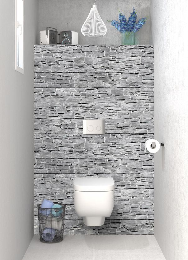 Panneau WC Brique d'ardoise grise