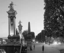 Crédence Paris Pont Alexandre III Noir et blanc