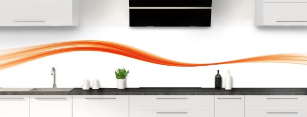 Crédence de cuisine Ruban couleur couleur Citrouille panoramique