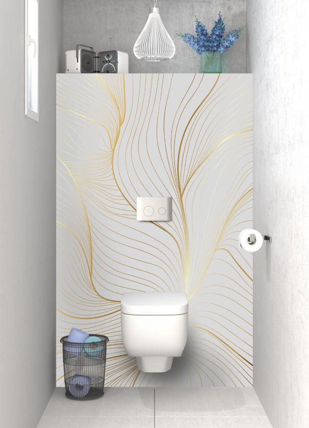 Panneau WC Volupté couleur Gris perle motif inversé