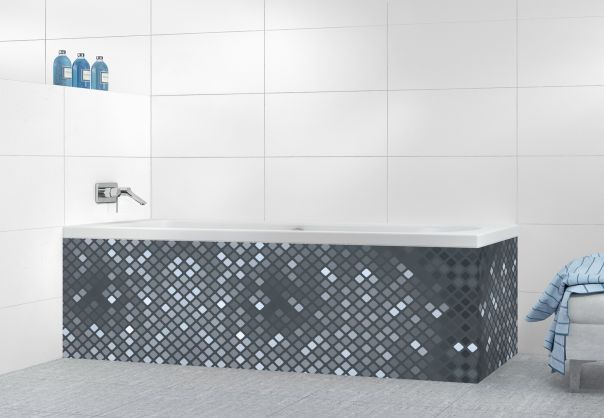 Panneau tablier de bain Diamants brillants couleur Gris anthracite