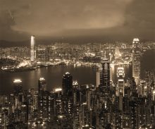 Crédence Hong Kong sépia