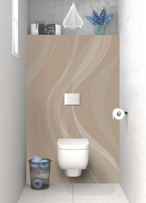 Panneau WC Voilage couleur Mulot motif inversé