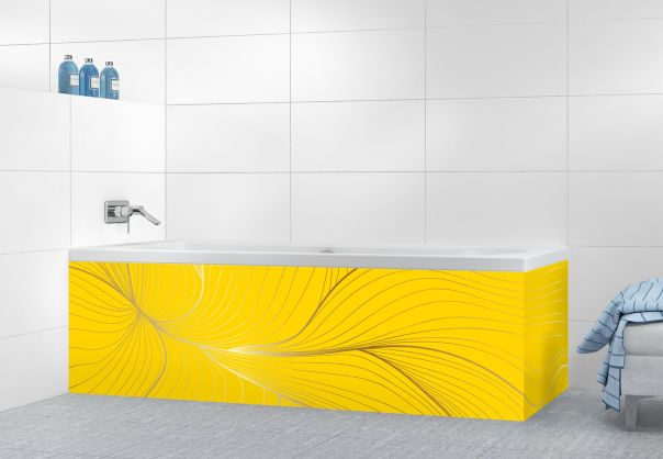 Panneau tablier de bain Volupté couleur Mimosa motif inversé