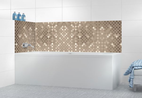 Panneau de bain Diamants brillants couleur Mulot motif inversé