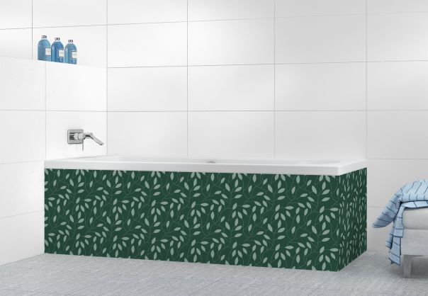 Panneau tablier de bain Rideau de feuilles  couleur Vert avocat