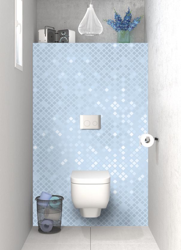 Panneau WC Diamants brillants couleur Bleu dragée
