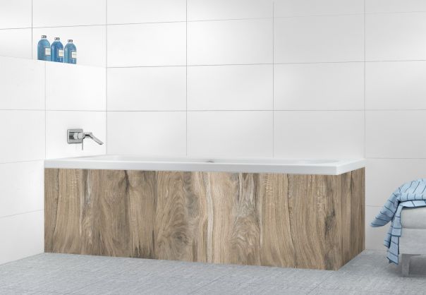 Panneau tablier de bain Bois cendré motif inversé