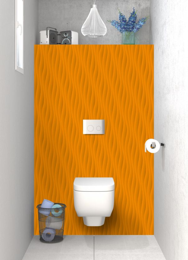 Panneau WC Ondes couleur Citrouille