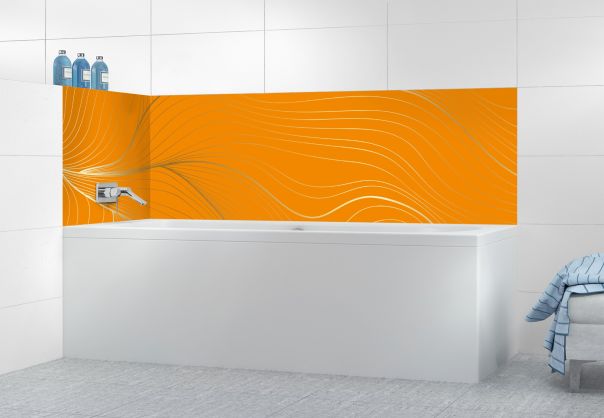 Panneau de bain Volupté couleur Citrouille motif inversé