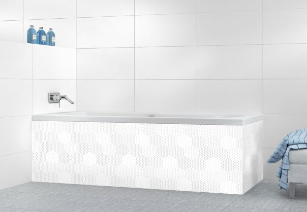 Panneau tablier de bain Camaïeu hexagone couleur Blanc