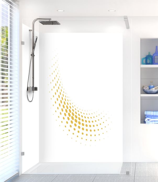 Panneau de douche Nuage de points couleur Curcuma