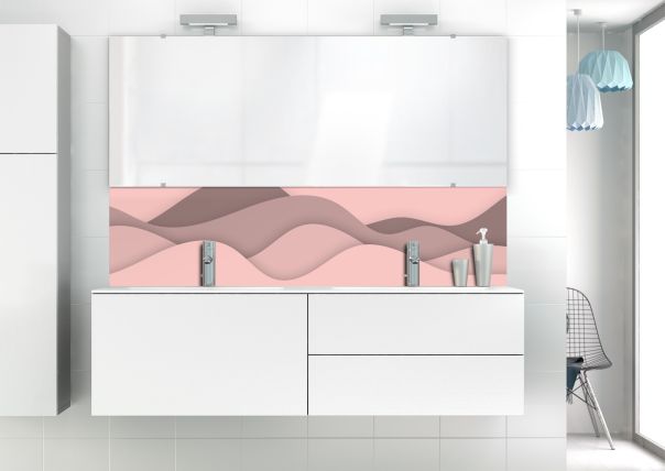 Panneau vasque Vagues couleur Quartz rose