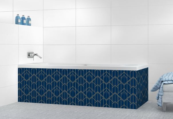 Panneau tablier de bain Gatsby doré couleur Bleu nuit