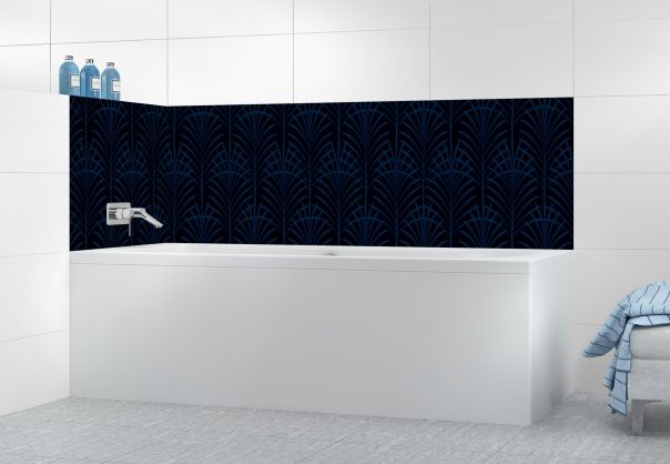 Panneau de bain Feuilles de palme couleur Bleu nuit