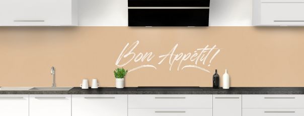 Crédence de cuisine Bon appétit couleur Coquille d'oeuf panoramique