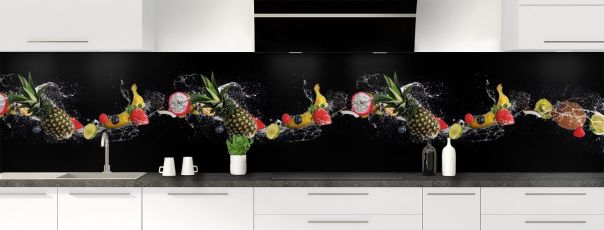 Crédence de cuisine Danse de fruits panoramique motif inversé