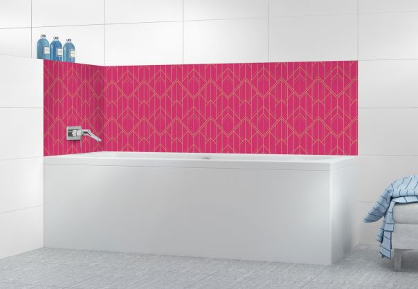 Panneau de bain Gatsby doré couleur Saphir rose