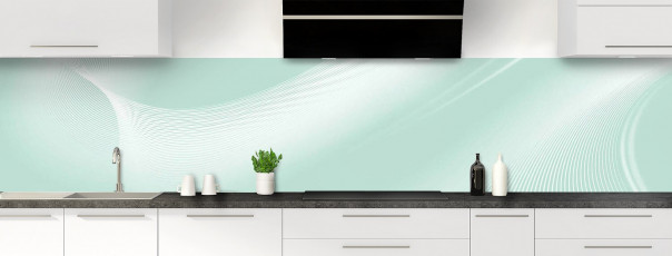 Crédence de cuisine Volute couleur vert pastel panoramique