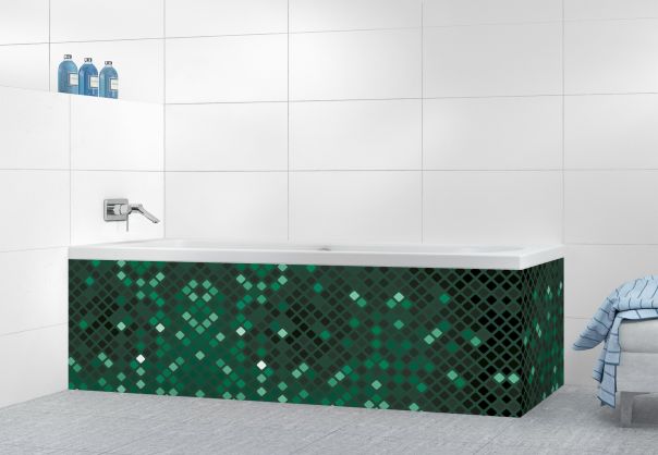 Panneau tablier de bain Diamants brillants couleur Vert avocat