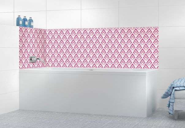 Panneau de bain Ecailles  couleur Saphir rose