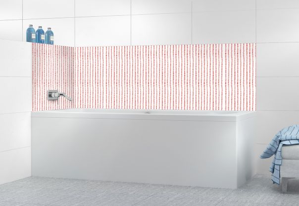 Panneau de bain Pointillés couleur Rouge vermillon