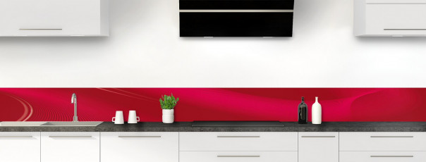 Crédence de cuisine Volute couleur rouge carmin dosseret motif inversé