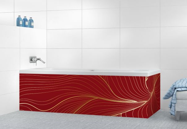 Panneau tablier de bain Volupté couleur Rouge grenat