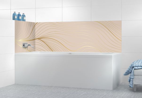 Panneau de bain Volupté couleur Grège motif inversé