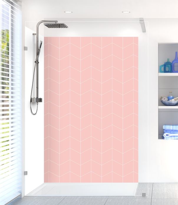 Panneau de douche Origami couleur Quartz rose
