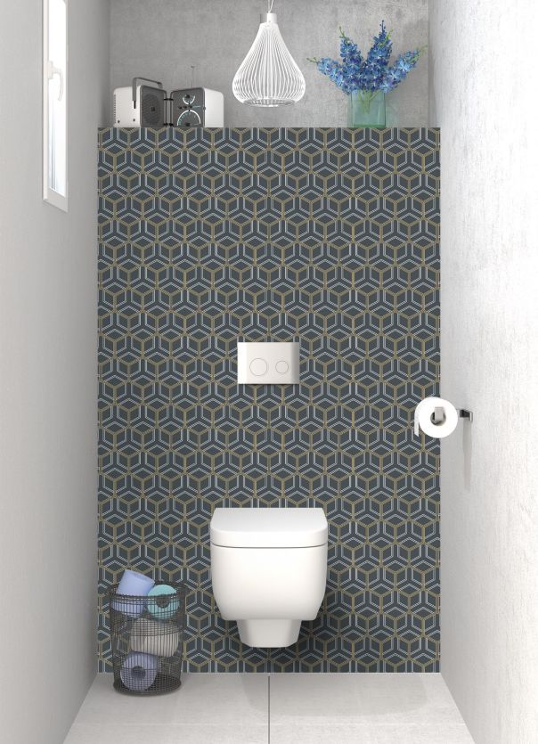 Panneau WC Mailles doré couleur Gris anthracite