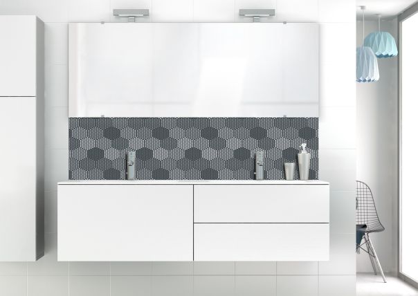 Panneau vasque Camaïeu hexagone couleur Gris anthracite