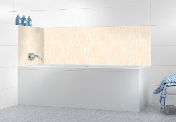 Panneau de bain Camaïeu hexagone couleur Dune