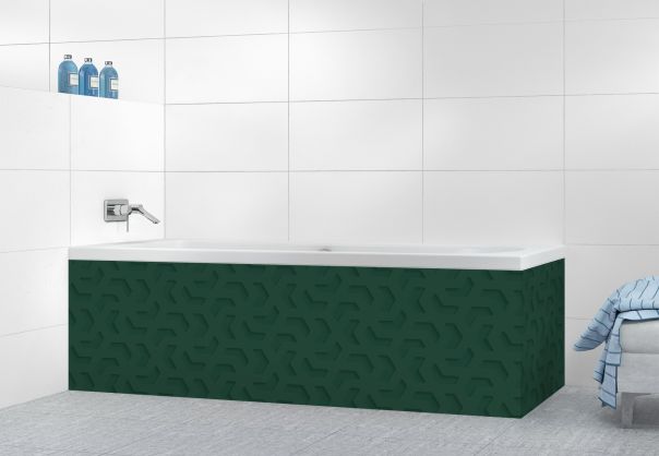 Panneau tablier de bain Hélice en relief couleur Vert avocat